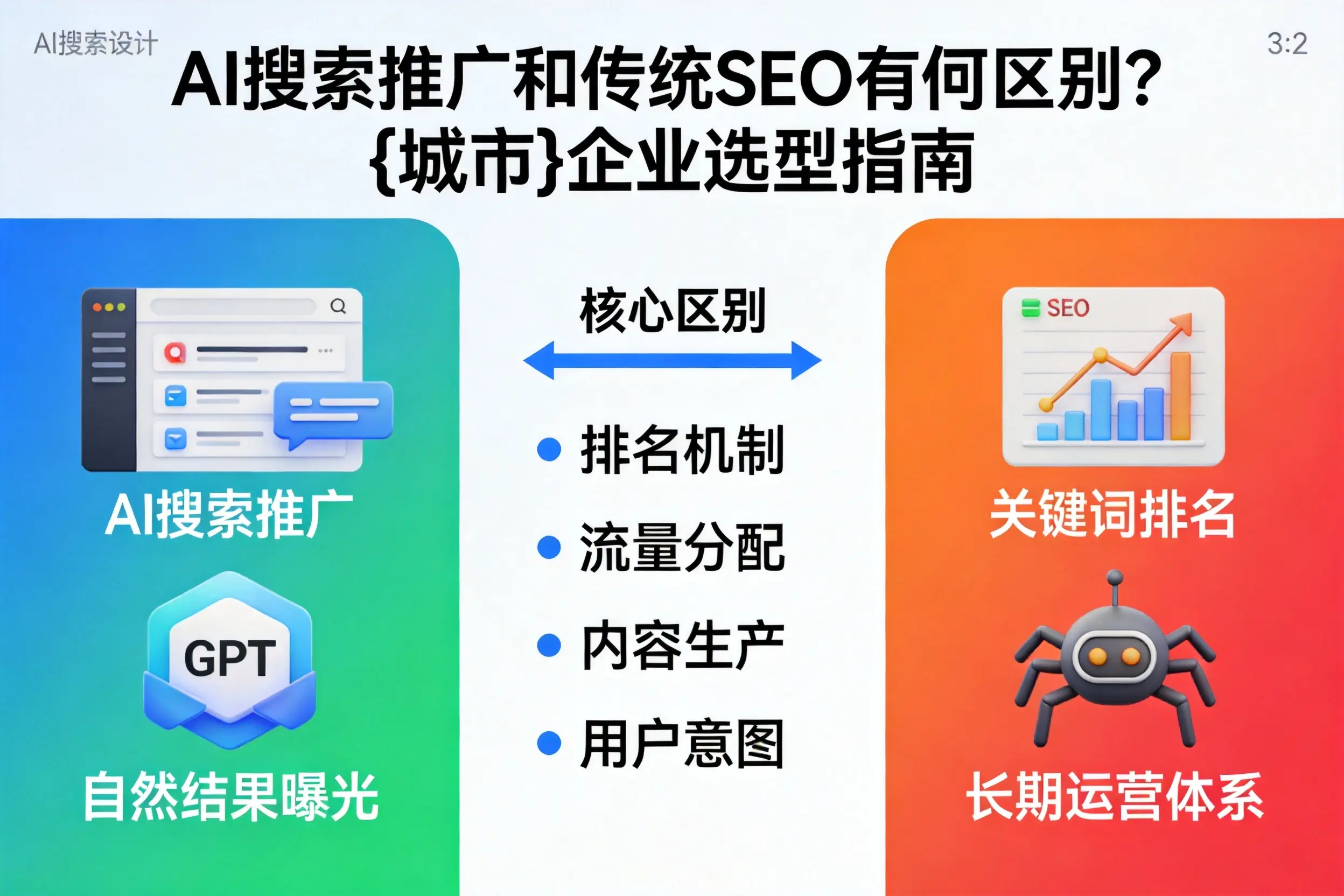 AI搜索推广和传统SEO有何区别？重庆郊县企业选型指南