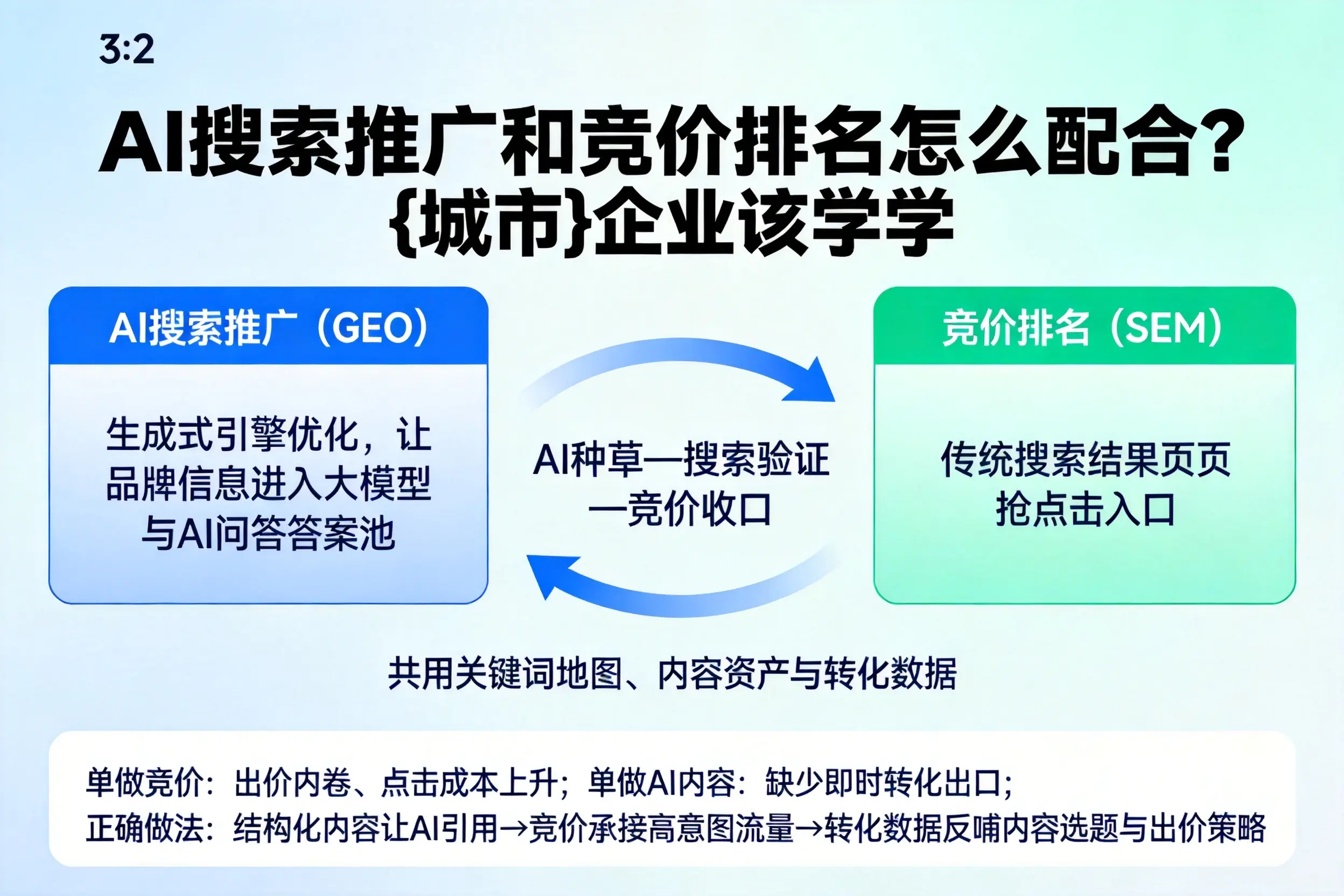 AI搜索推广和竞价排名怎么配合？重庆郊县企业该学学