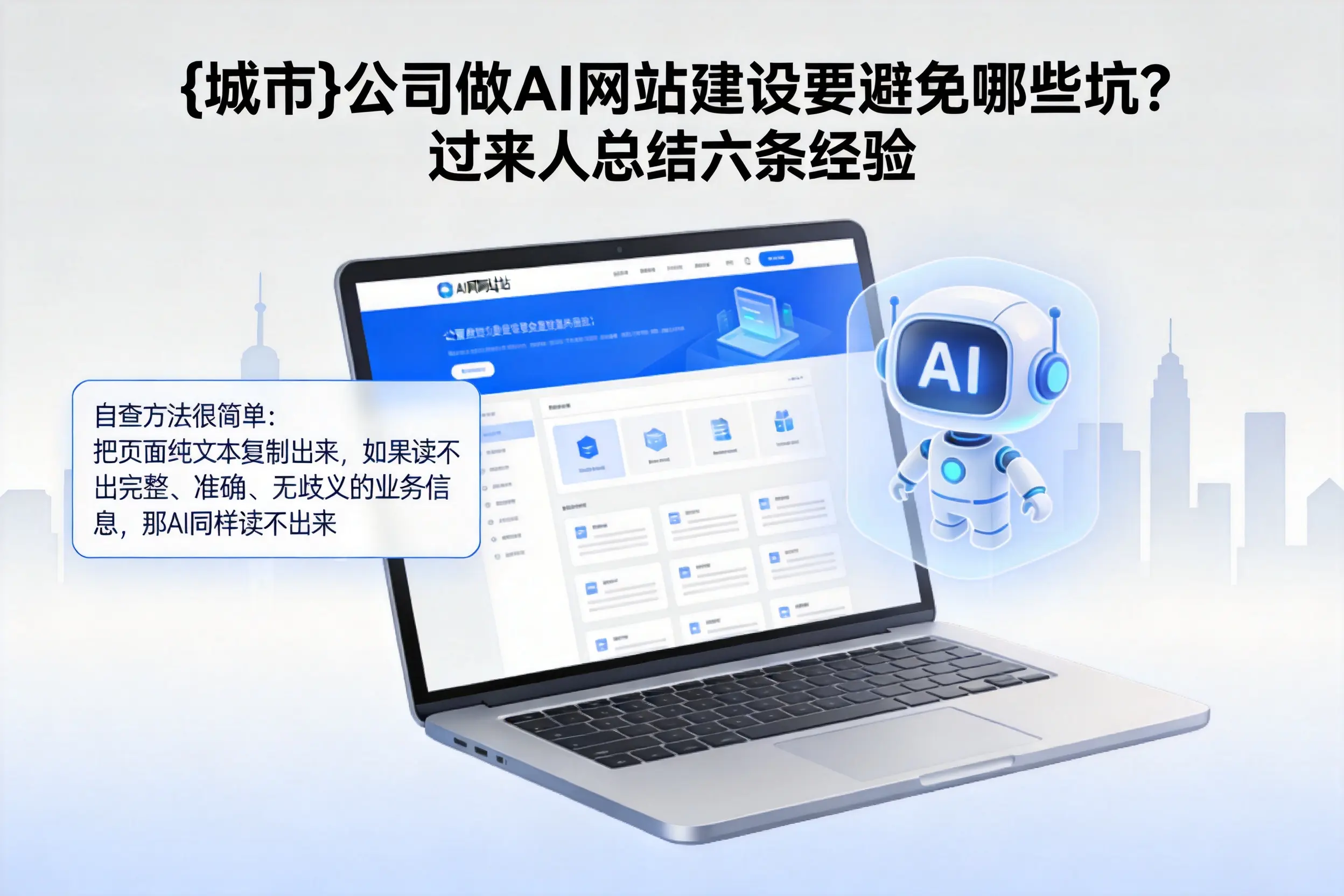 重庆郊县公司做AI网站建设要避免哪些坑？过来人总结六条经验