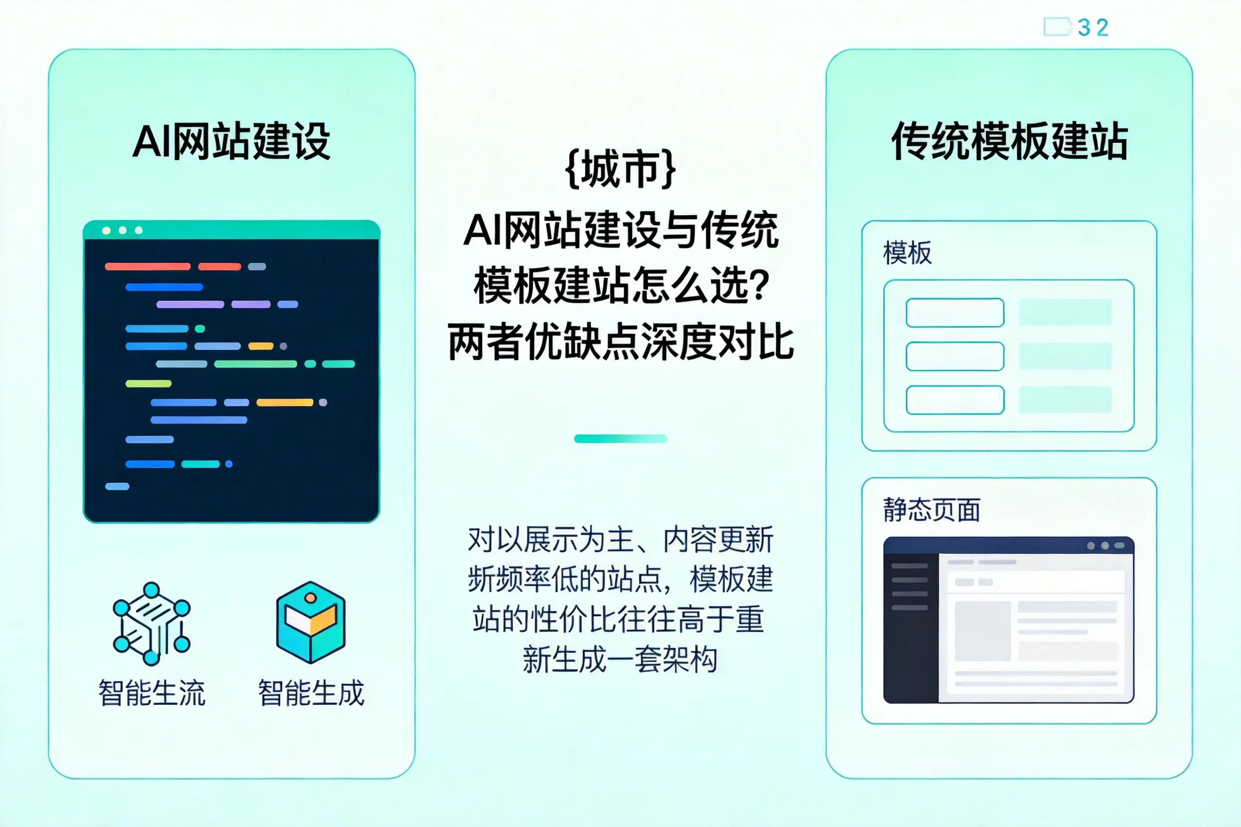 重庆郊县AI网站建设与传统模板建站怎么选？两者优缺点深度对比