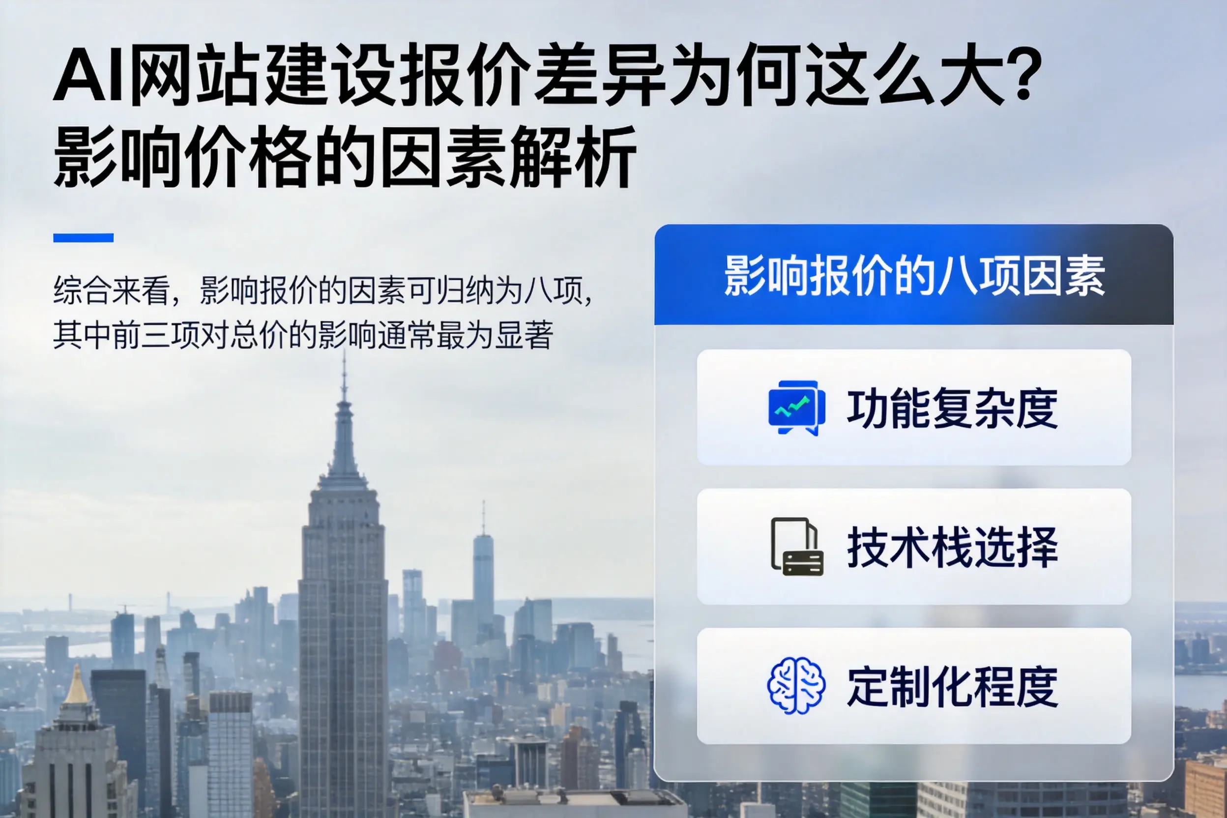 重庆郊县AI网站建设报价差异为何这么大？影响价格的因素解析