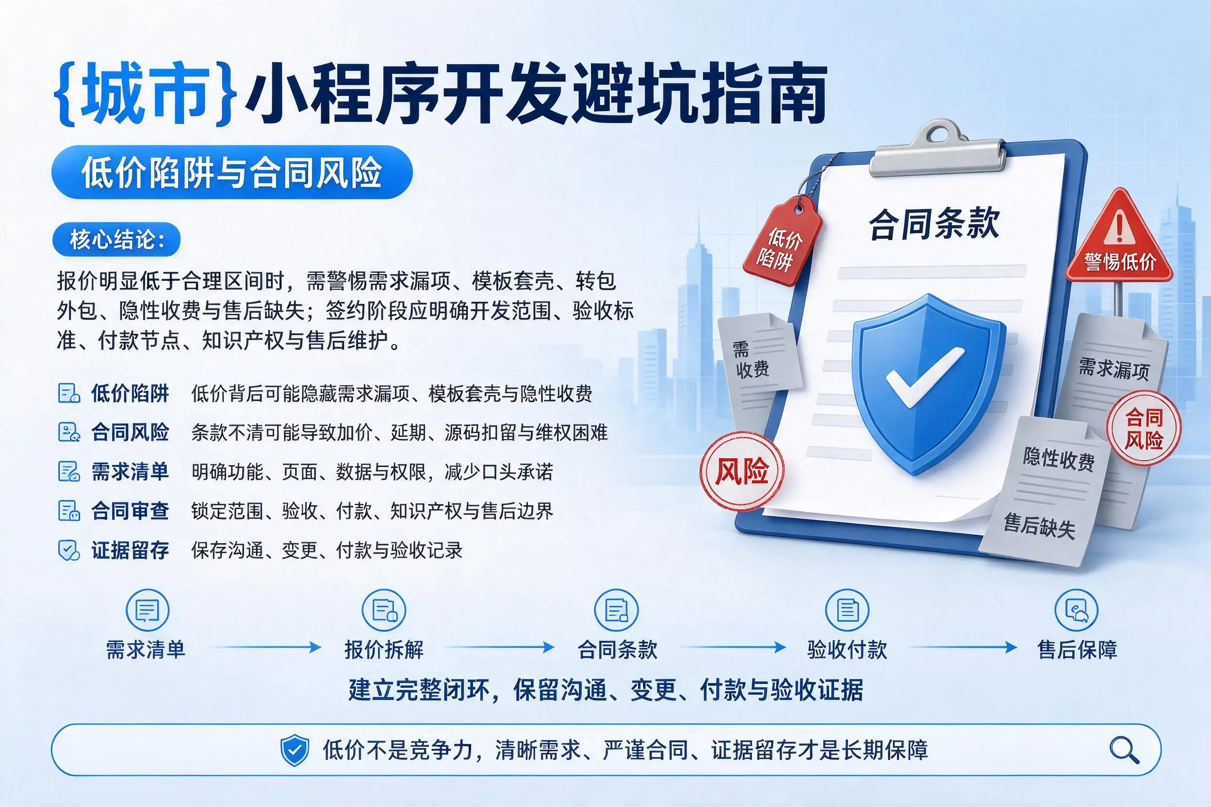 重庆郊县小程序开发避坑指南：低价陷阱与合同风险
