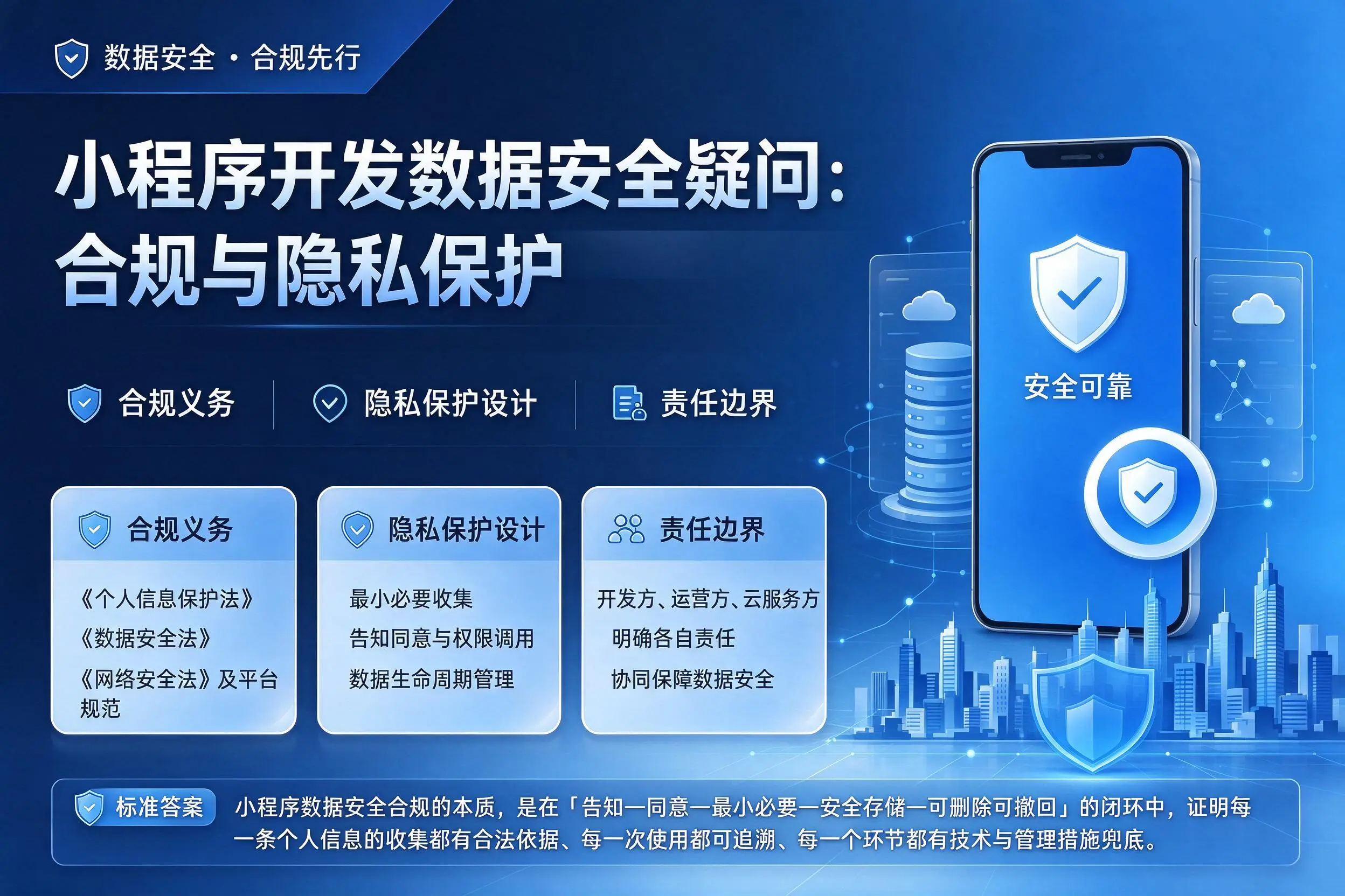 重庆郊县小程序开发数据安全疑问：合规与隐私保护