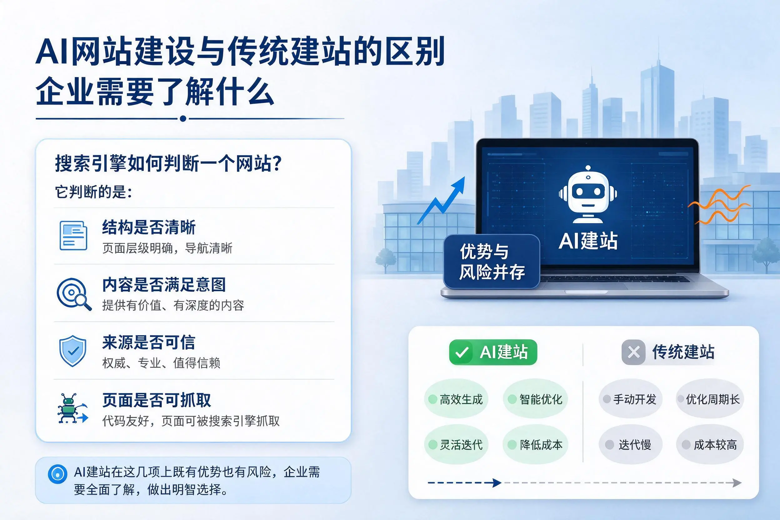 AI网站建设与传统建站的区别，重庆郊县企业需要了解什么