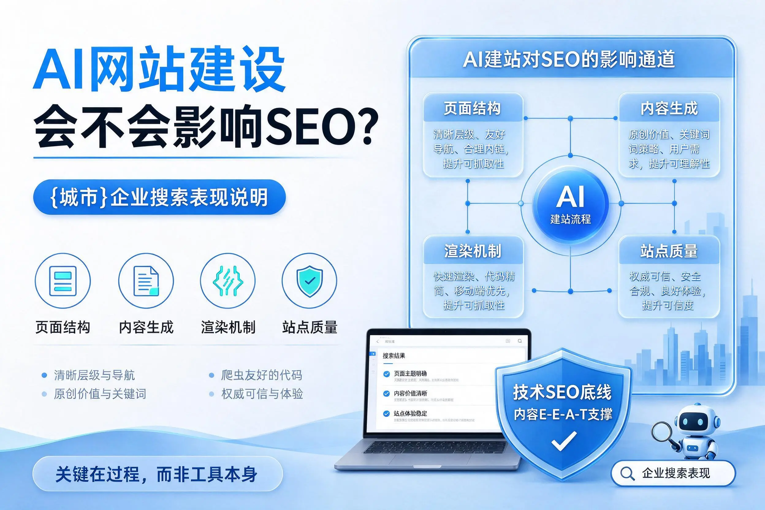 AI网站建设会不会影响SEO？重庆郊县企业搜索表现说明