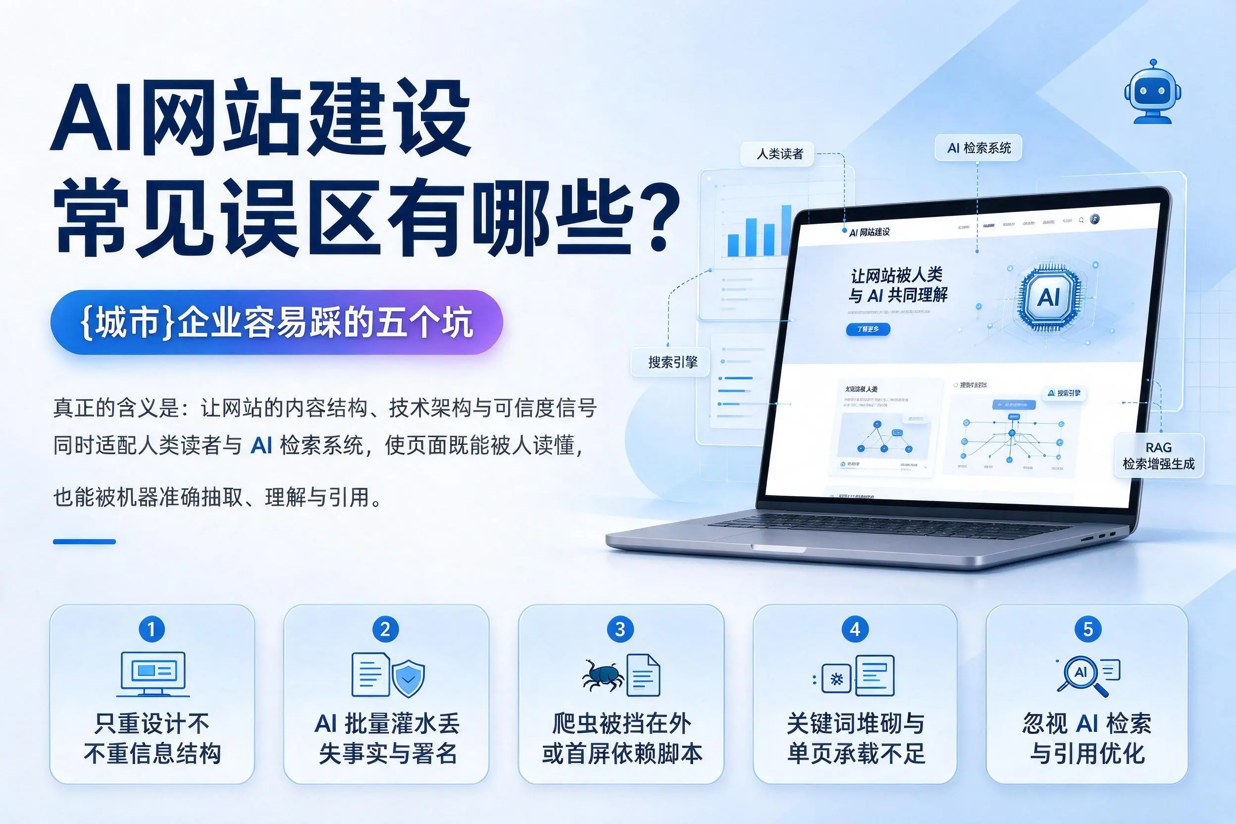 AI网站建设常见误区有哪些？重庆郊县企业容易踩的五个坑