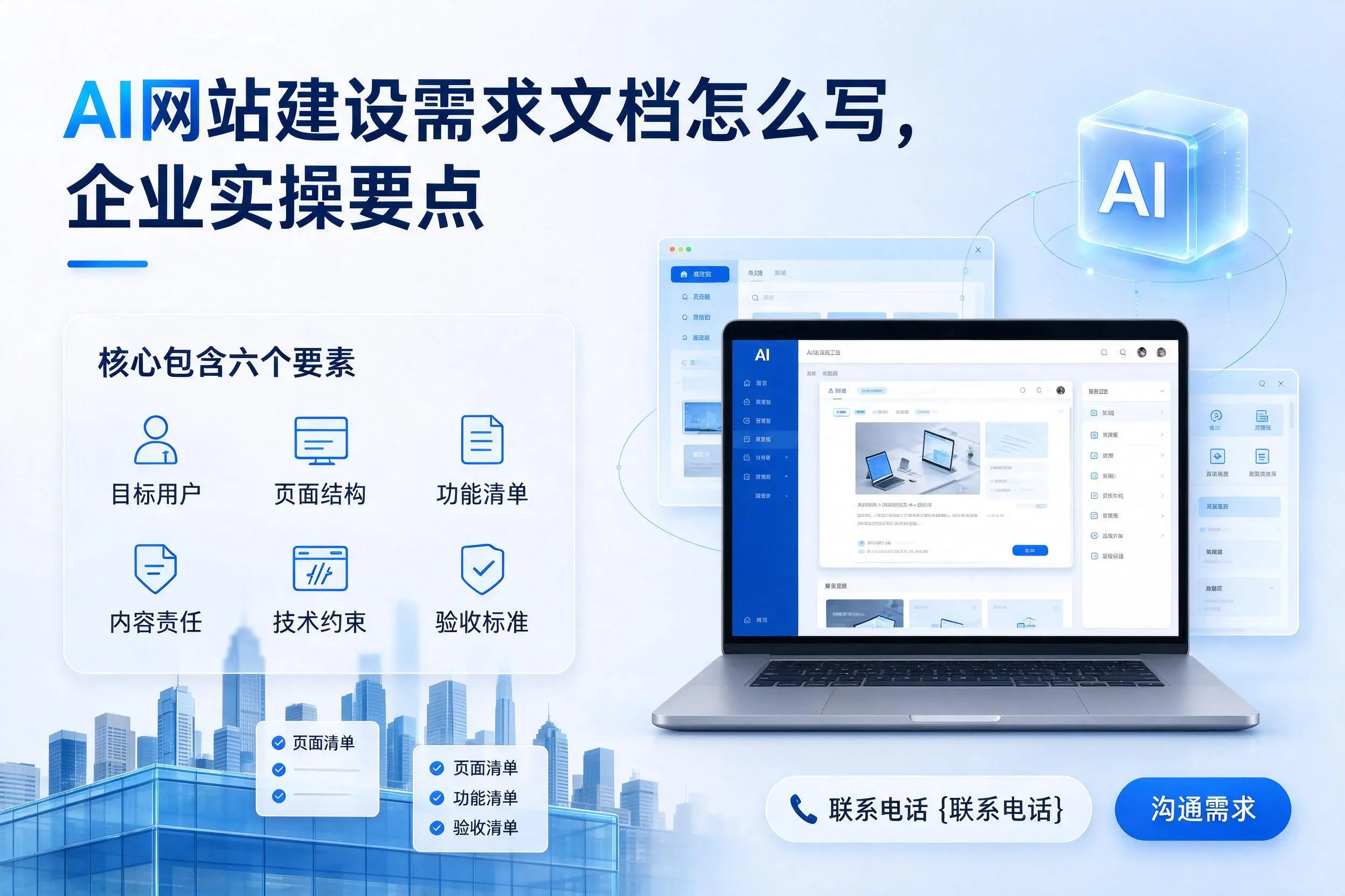 AI网站建设需求文档怎么写,重庆郊县企业实操要点