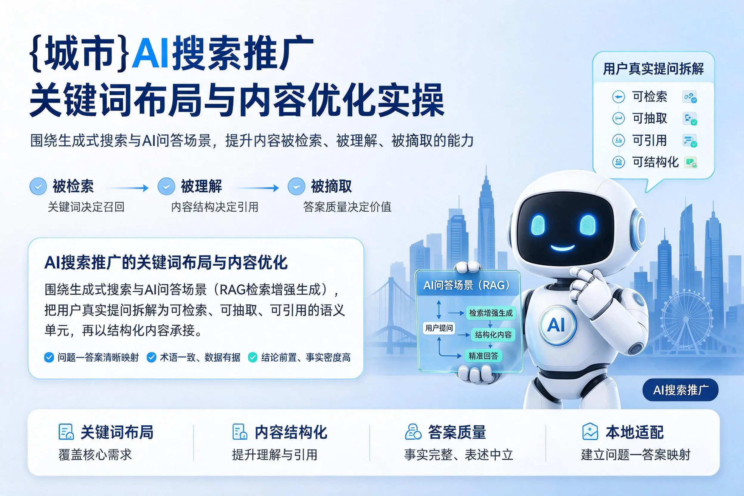 重庆郊县AI搜索推广关键词布局与内容优化实操